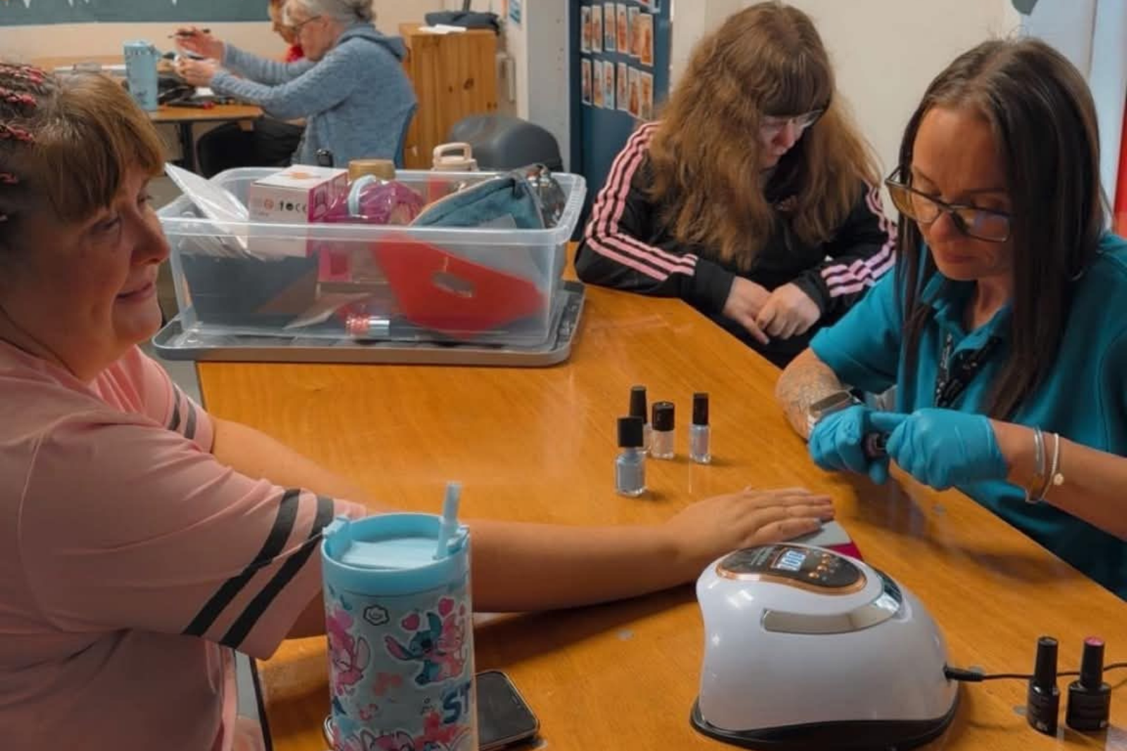 getting nails done